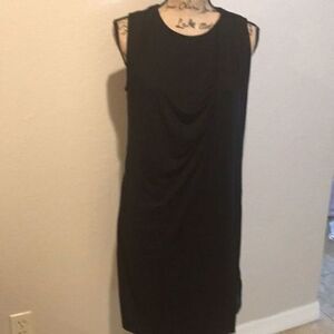 Nwt Dkny Black Draped Dress Sleeveless